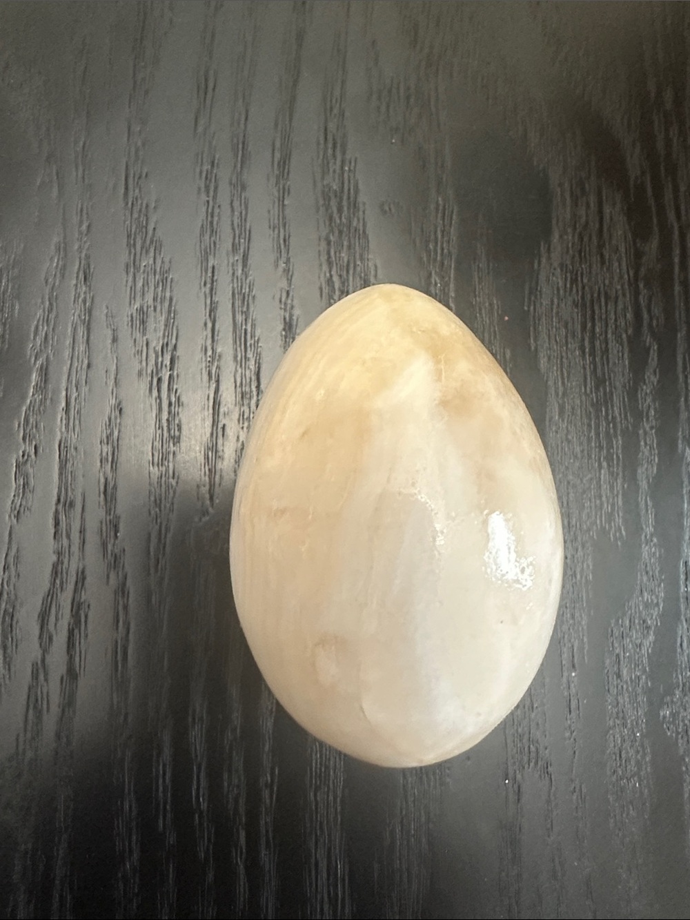 Polished Cream Marble Egg Décor